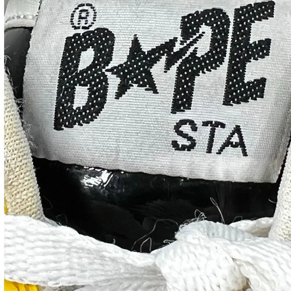 Bapesta Men’s FS002 Red Yellow Orange Skate Sneakers Size US 10.5